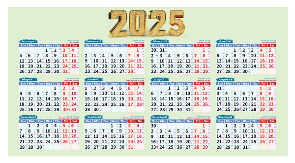 New Calander 2025 গ্রাফিক্স ডিজাইন ফাইল