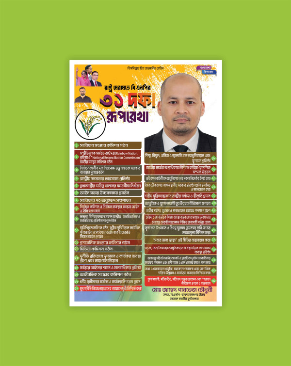 বিএনপির ৩১ দফা পোস্টার ডিজাইন গ্রাফিক্স ডিজাইন ফাইল