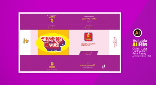 বেকারি বিস্কুটের লেবেল স্টিকার ডিজাইন গ্রাফিক্স ডিজাইন ফাইল