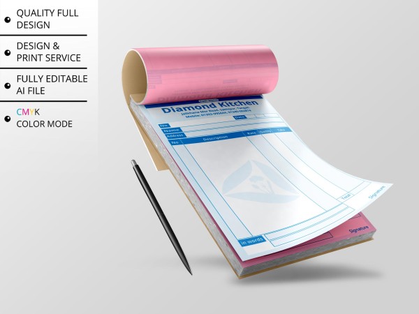 Restaurant Cash Memo Design । রেস্টুরেন্ট ক্যাশ মেমো ডিজাইন গ্রাফিক্স ডিজাইন ফাইল