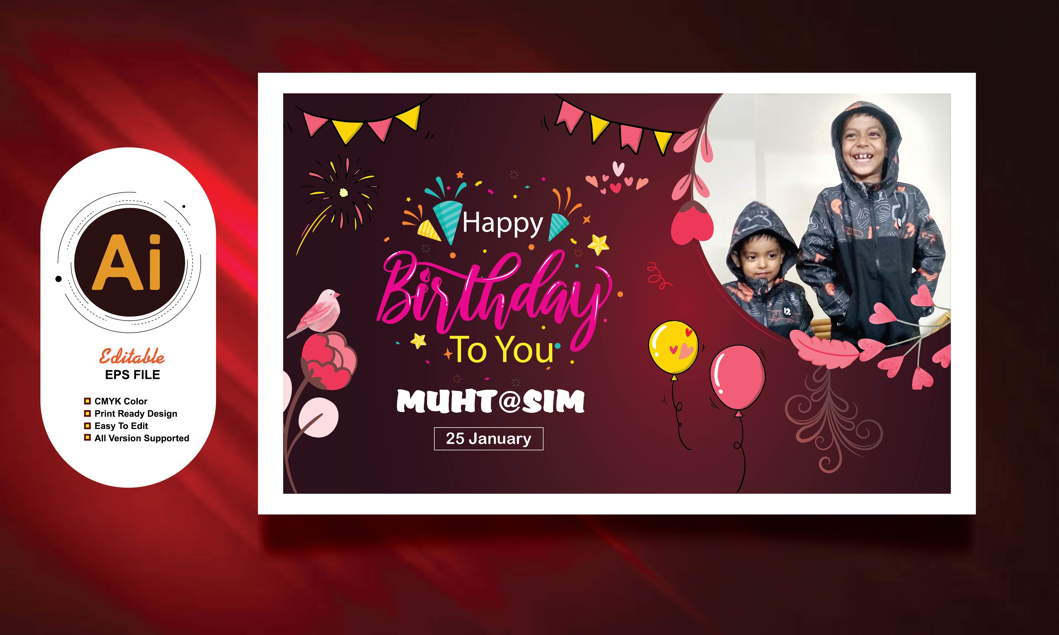 শুভ জন্মদিন/Birthday Banner