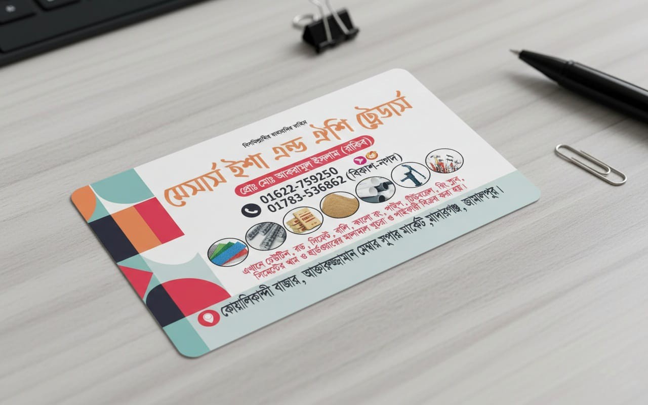 ডেউটিন, রড, সিমেন্ট, বালি ভিজিটিং কার্ড ডিজাইন visiting card