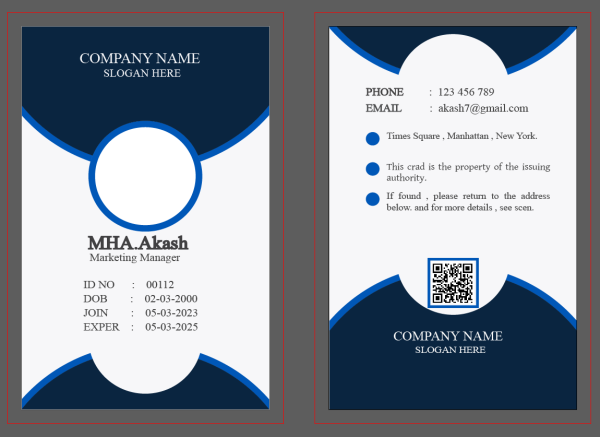 Student Id Crad গ্রাফিক্স ডিজাইন ফাইল