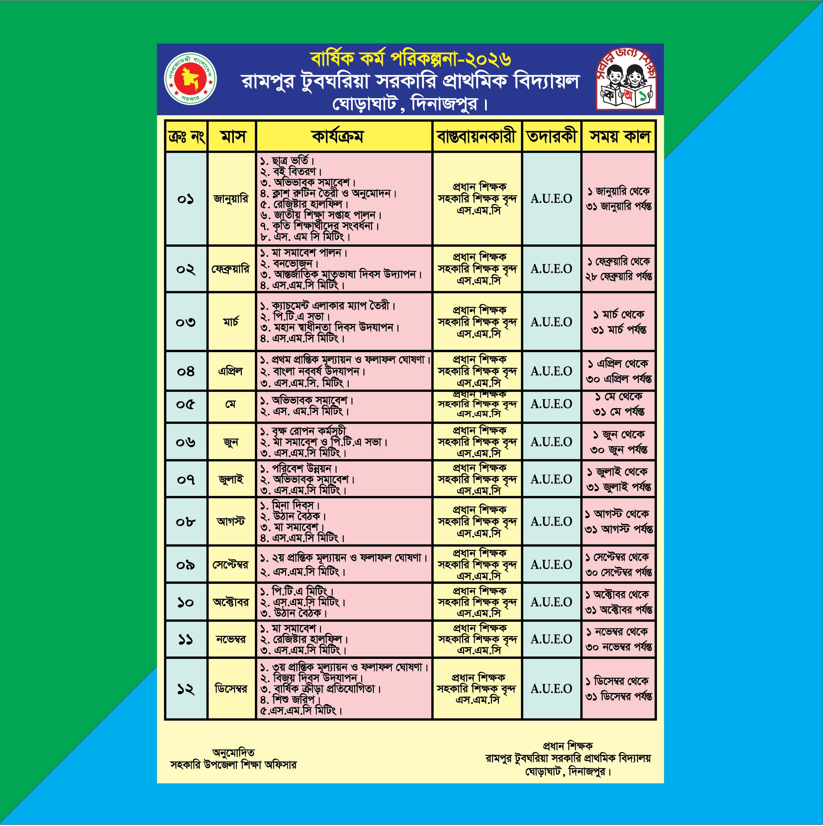 বার্ষিক কর্ম পরিকল্পনা-2026