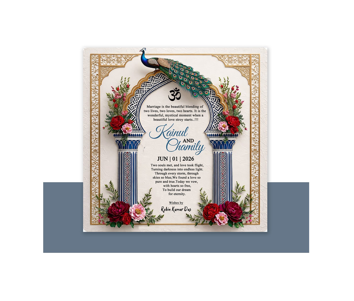 Hindu wedding Invitation Crad